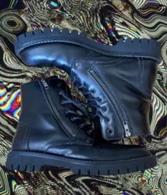 archive y2k diesel leather combat boots - メルカリ