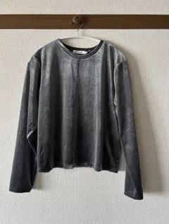 AMERICAN HOLIC ベルベット長袖Tシャツ M グレー