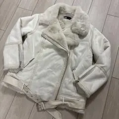 ひ*2様 ZARA フェイクムートン ライダースジャケット