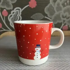 赤い雪だるまデザイン マグカップ