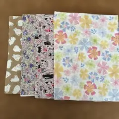 ガーゼプリント生地　４枚セット