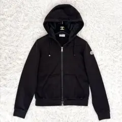 美品✨ モンクレール MONCLER パーカー ロゴ 黒 ブラック フード