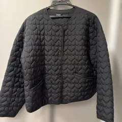 ZARA ハート柄アウター　キルティングジャケット　L サイズ