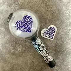 アミボム　紫 BTSメンバー名ハート型ステッカー★ パープル purple