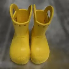 crocs キッズ　イエロー　レインブーツ サイズC6 14㎝