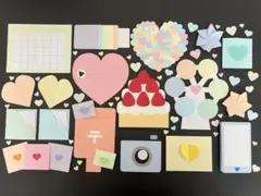 手作り仕掛け写真アルバム　仕掛けパーツ22点セット【ミルキーカラー】