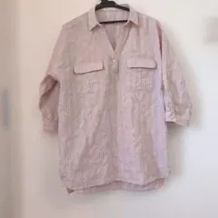 soulberry ストライプ長袖シャツ ピンク