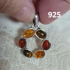 ☆天然琥珀 ネックレス 925　トップのサムネイル