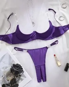 3062 超ブラジリアンビキニ パープル S クリーニング済