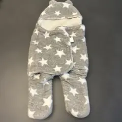 フード付き星柄ベビーおくるみ