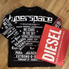 DIESEL ブラック ロングスリーブ Tシャツ