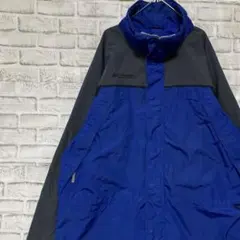 コロンビア　マウンテンパーカー　ブルーXL ロゴ刺繍アウトドア0216