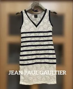 JEAN PAUL GAULTIER✮総レース/ボーダーワンピース/パワーネットのサムネイル