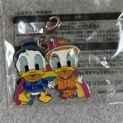 ディズニー　雨の日限定　ドナルド・デイジー　チャーム　レインボー仕様　非売品