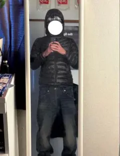 【美品】old UNIQLO ダウンジャケット 短丈 y2k モンベル似 光沢