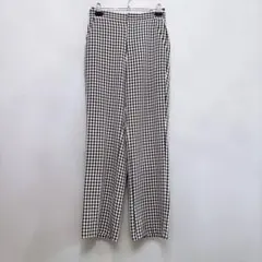 GU ギンガムチェック　ストレートパンツ