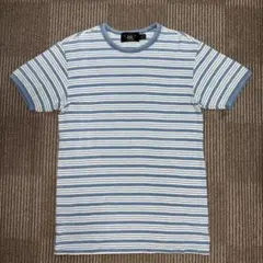 【新品未使用】RRL ダブルアールエル ボーダー Tシャツ S RRL ダブルアールエル インディゴボーダーヘンリーネックTシャツ RRL
