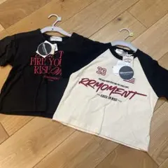 【タグ付き未使用】ルルモーメント ピグメントTシャツ 100 ブラック