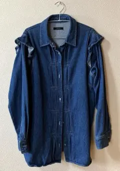 JEANASIS デニムフリル長袖シャツ
