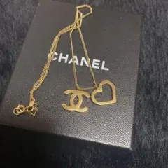 CHANEL ロゴ ハート ネックレス
