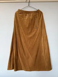 H.A.K. コーデュロイ ロングスカート マスタード