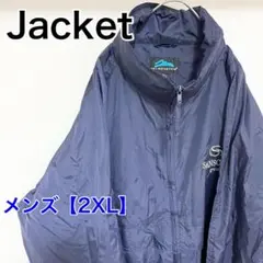 YBF31　TRI-MOUNTAIN　ナイロンジャケット【メンズ2XL】ネイビー