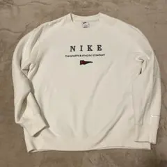 NIKE ホワイト クルーネック トレーナー