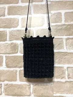 ハンドメイドかぎ針ショルダーバッグ