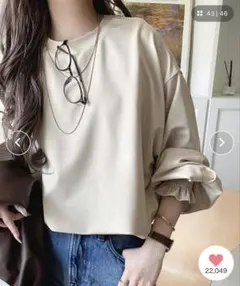 classicalelf キャンディスリーブカットジョーゼットブラウス