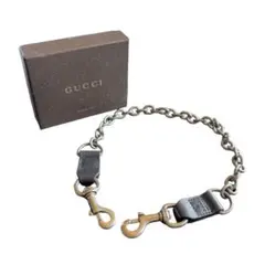 GUCCI レザー ロゴ ウォレットチェーン