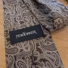 NEWYORKER ペイズリー柄ジャガードネクタイ(BROWN/日本製)のサムネイル