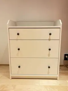 【値下げ】IKEA HAUGA ハウガ チェスト（引き出し×3）ホワイト