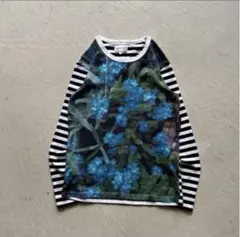 agnes b. flower photo print border l/s