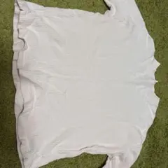 ホワイト ワッフル生地 Tシャツ Mサイズ