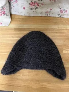 リゼッタ lisette アルパカ　ウール　ダークグレー ニット帽