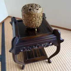万菊香炉 伝統工芸作家　金工　佐野宏采作 共箱付のサムネイル