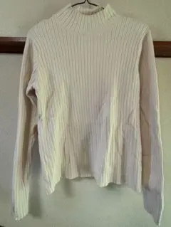 LOWRYS FARM ハイネックニットロングスリーブ　アイボリー