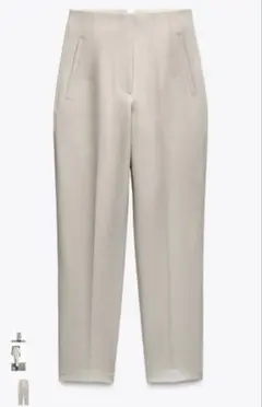 美品 ZARAハイウエストパンツ XS 白