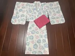 浴衣　セパレートタイプ　帯　セット　130cm アジサイ　120 130 140