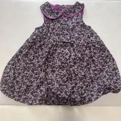 センスオブワンダー　リバティファブリック 花柄 ノースリーブワンピース 90cm