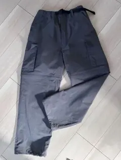 グレー カーゴパンツ ゴムウエスト　ベルト付き