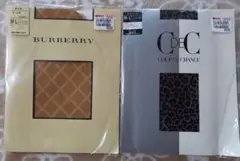 柄入 ストッキング BURBERRY + COUP DE CHANCE 2点