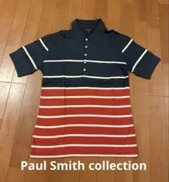 ポールスミス コレクション ポロシャツ ボーダー 赤×白 M