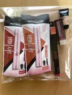 【メイベリン新品まとめ売り】SKY HIGHマスカラ、口紅、眉ペンシル、ファンデ