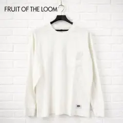FRUIT OF THE LOOM 長袖Tシャツ L ホワイト 胸ポケット