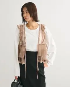 チュールラッフルベスト