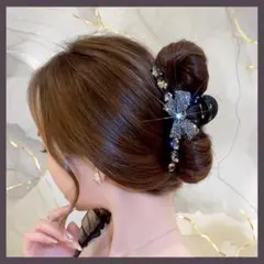 ヘアクリップ　蝶リボン　ヘアアレンジ　まとめ髪　キラキラ　綺麗　かわいい　簡単