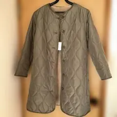 新品オリーブ色 キルティング コートMサイズ