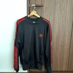 adidas ブラック/レッド ジャージ M