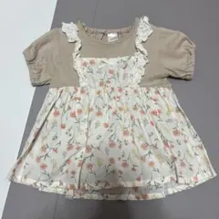 バースデイ tete a tete 花柄 フリル Tシャツ 90